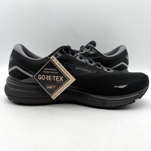 Brooks Womens Ghost 15 GTX Running Sneaker US 12 M EU 44.5 Black WP Athletic NIB - Picture 4 of 13